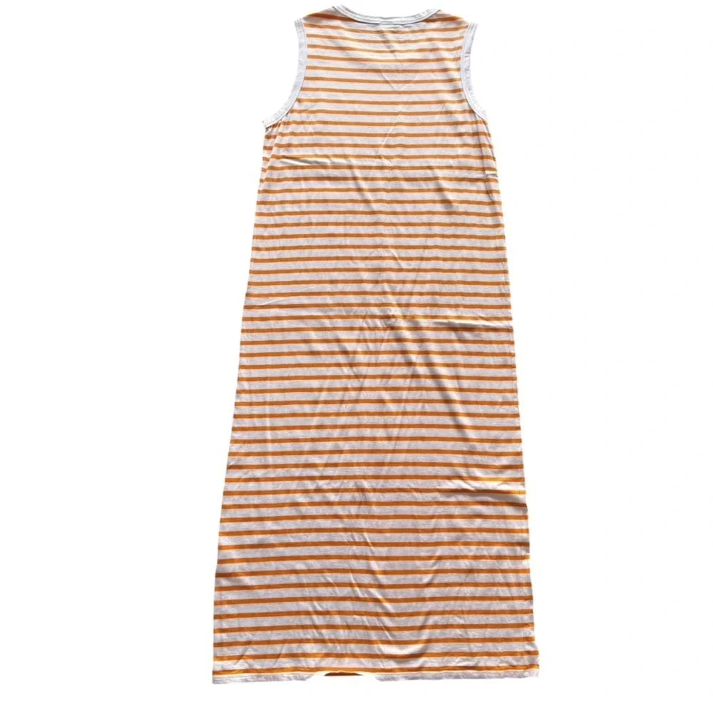 KULE Orange and White Striped Maxi Dress
